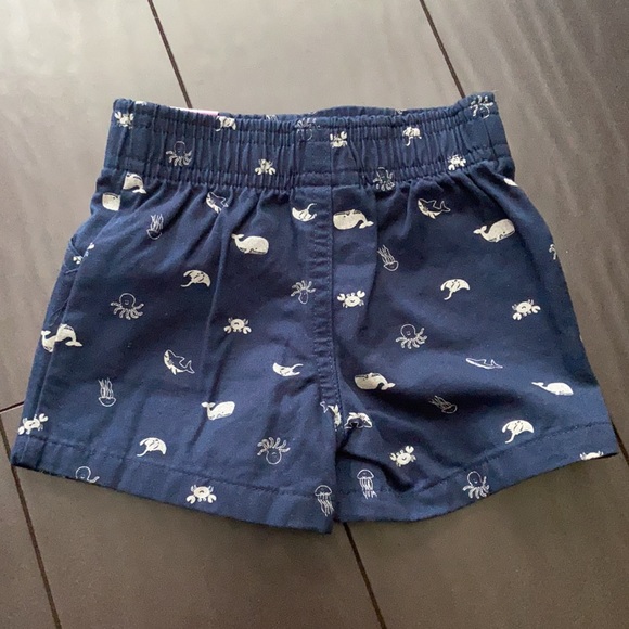 Garanimals baby boy navy sea drawstring shorts 0-3M NWT - Picture 3 of 4